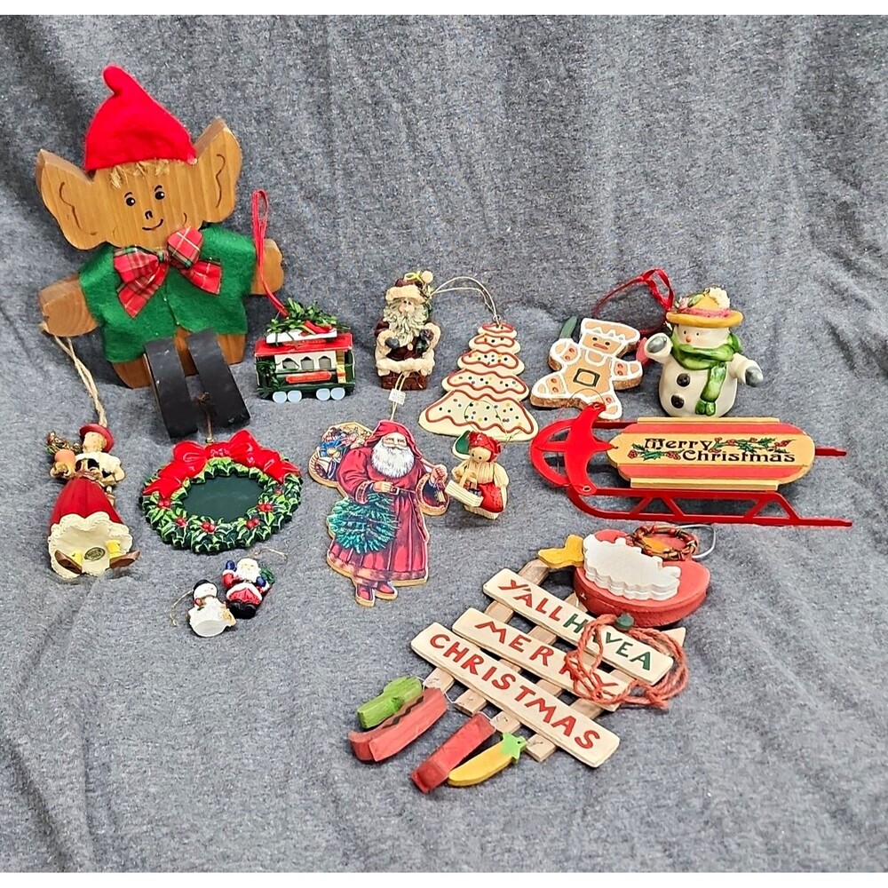 Christmas Ornaments And Decor Wood Resin Paper Vintage To Modern